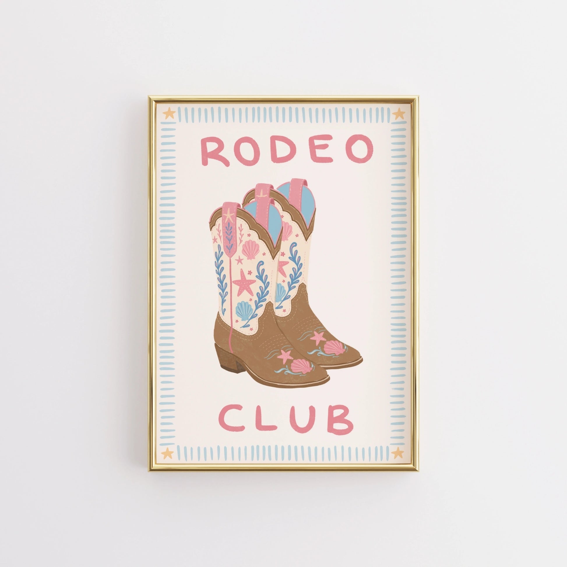 Coastal Cowgirl Boots Wall Art