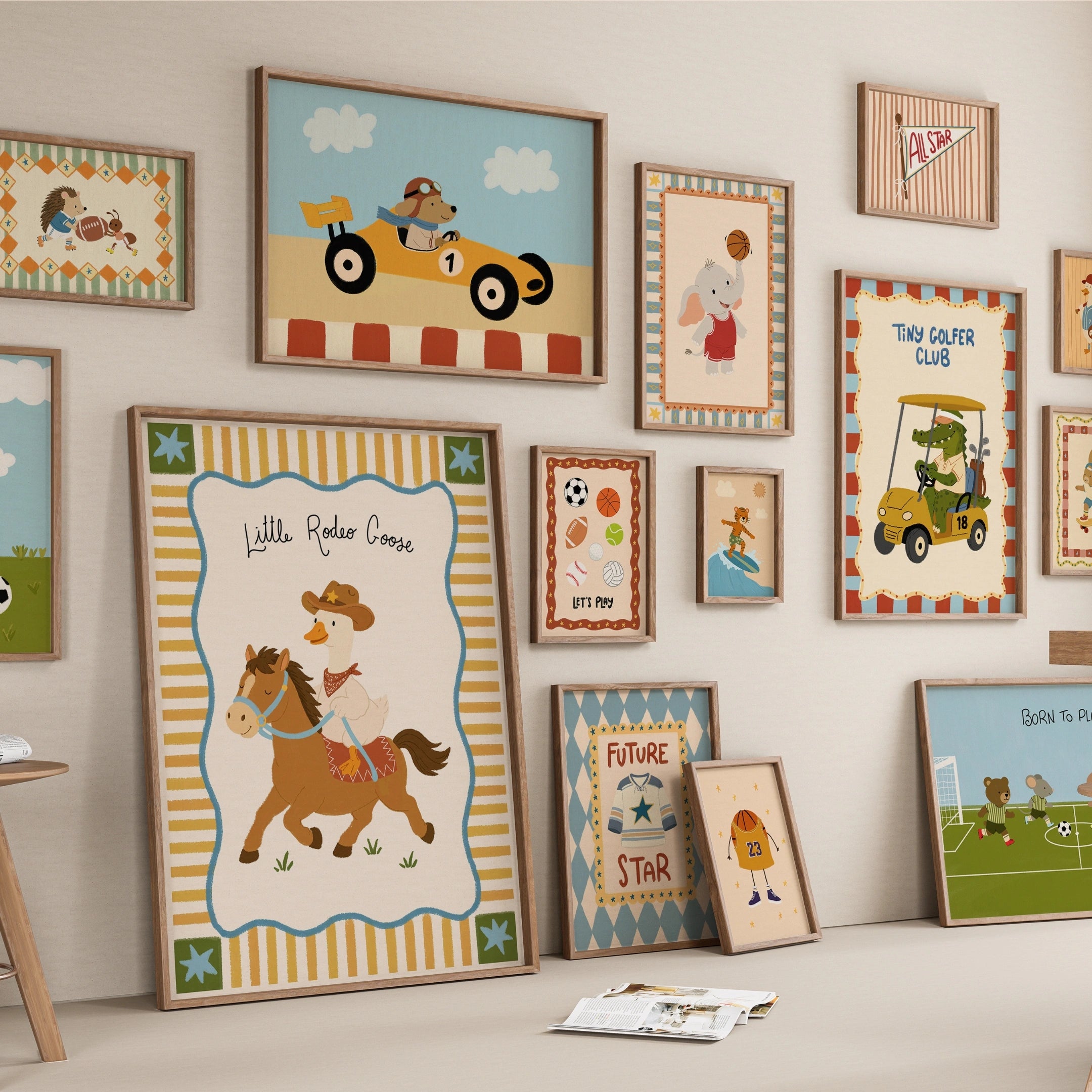 Handmade Sports Nursery Decor, 50 prints (Instant Download)