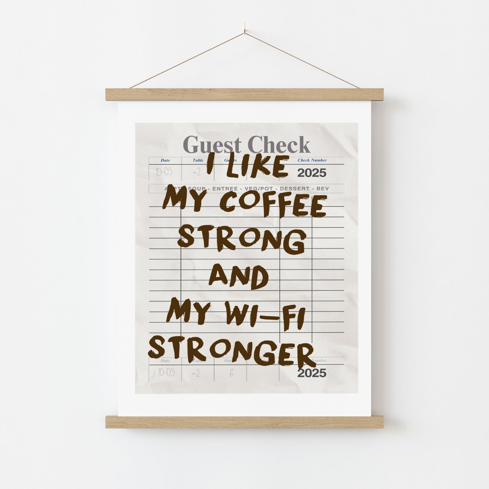 Funny Coffee Quote Wall Art –  Coffee WiFi Print, Kitchen Wall Decor