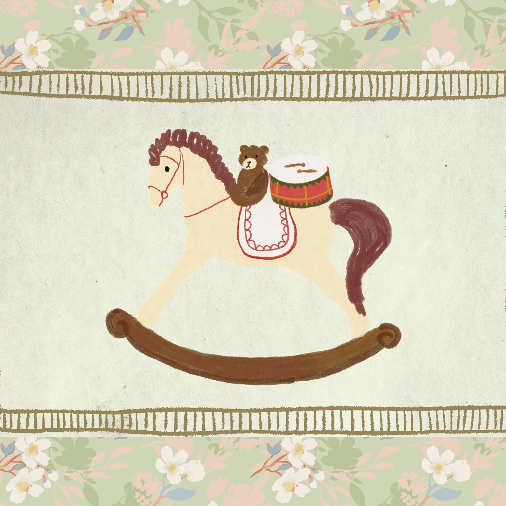 Decorazione murale con giocattoli d'epoca