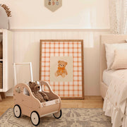 Little Teddy Bear in Orange – Nursery & Kids Wall Art