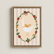 Goose and Strawberry – Nursery & Kids Canvas Wall Art