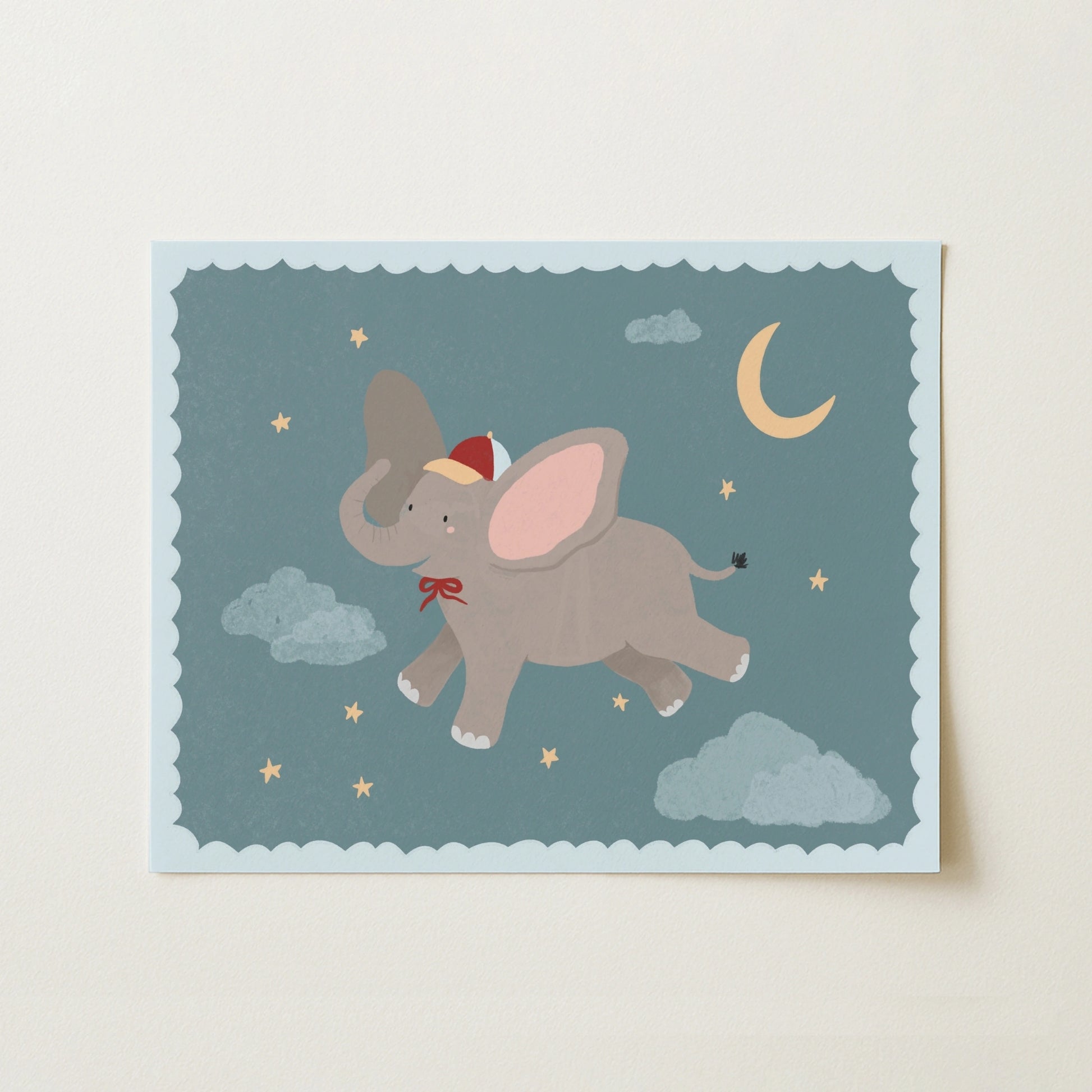 Stampa di Elefante nello spazio