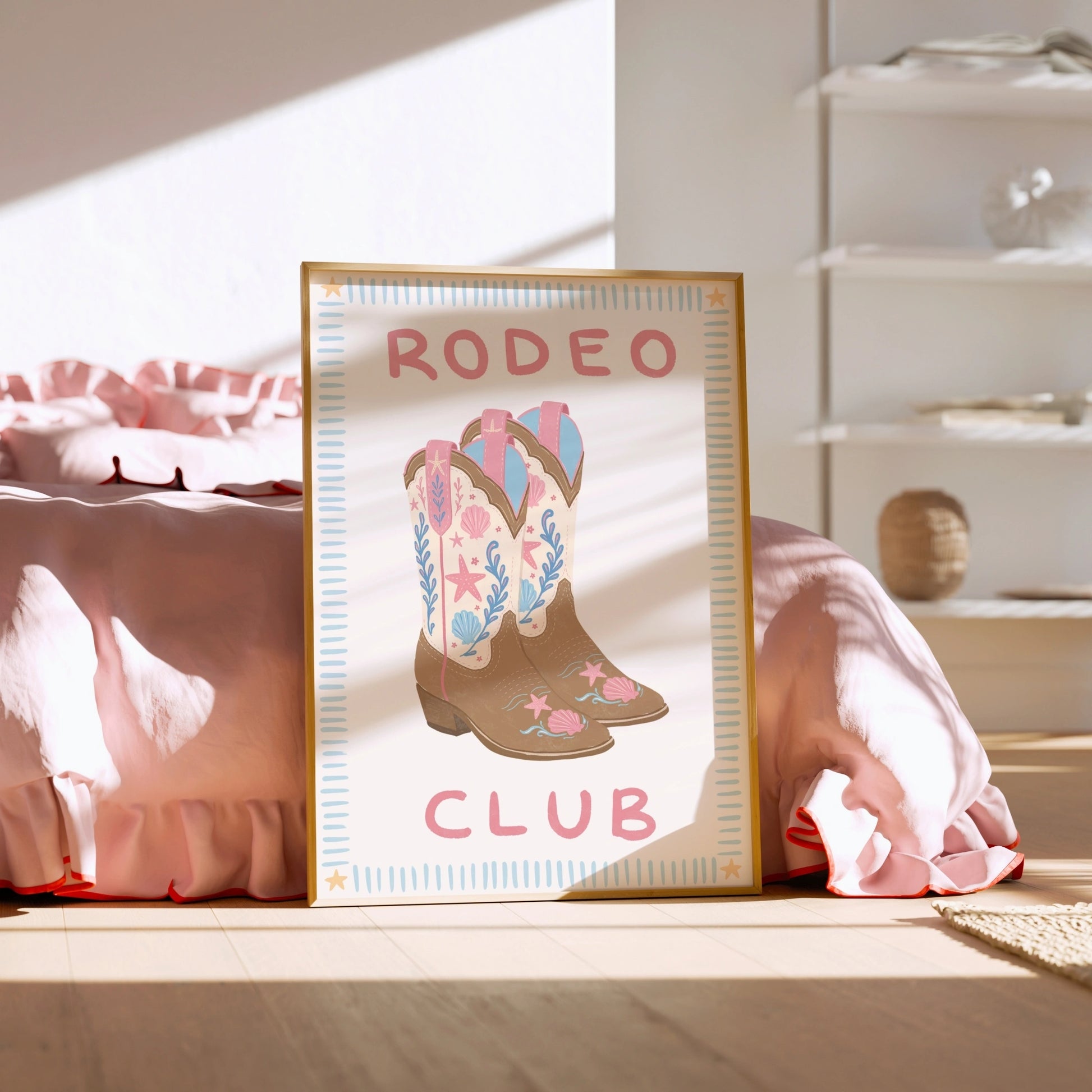 Coastal Cowgirl Boots Wall Art