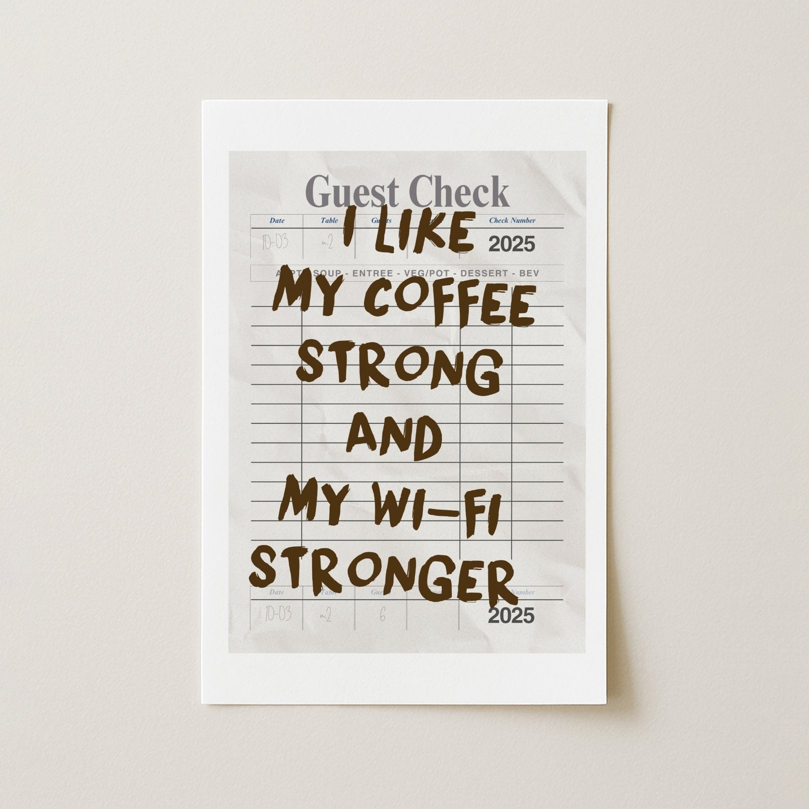 Funny Coffee Quote Wall Art –  Coffee WiFi Print, Kitchen Wall Decor