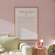 Book Quotes Blue and Pink – Bookish Wall Art
