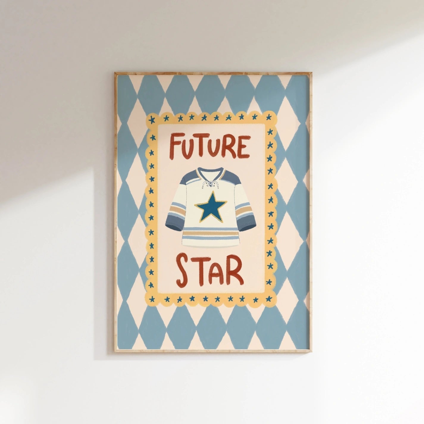 Future Star Hockey Wall Art, Kids Sports Wall Art