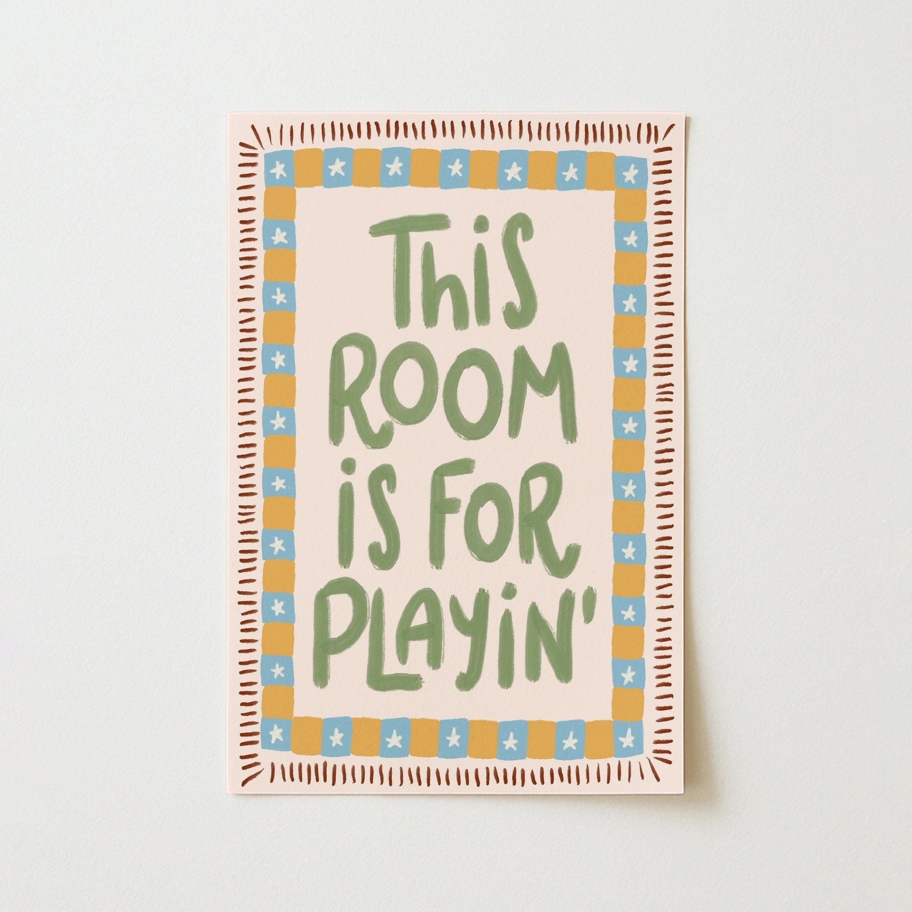 This Room Is For Playin Nursery Wall Art, Colorful Kids Decor