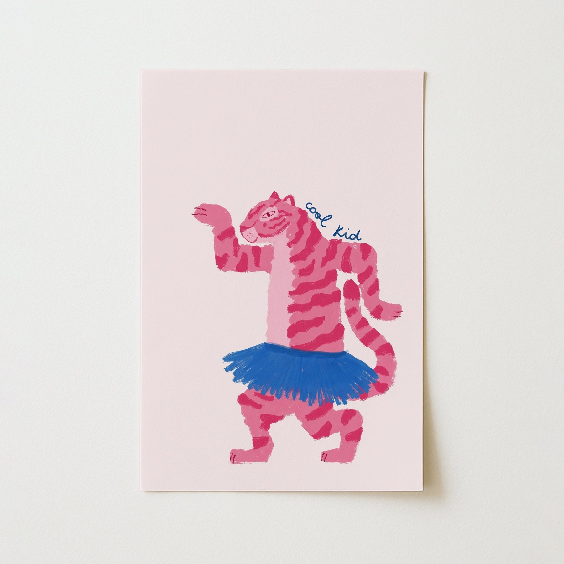Cool Kid Tiger Wall Art – Stampa divertente e massimalista