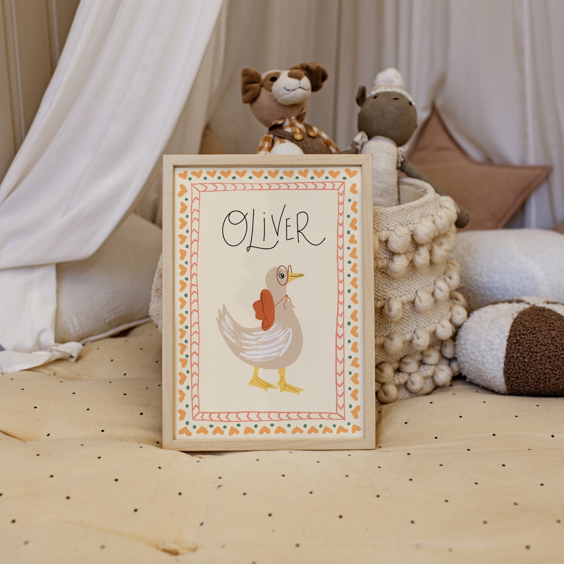 Décoration murale personnalisée pour chambre d'enfant avec une oie