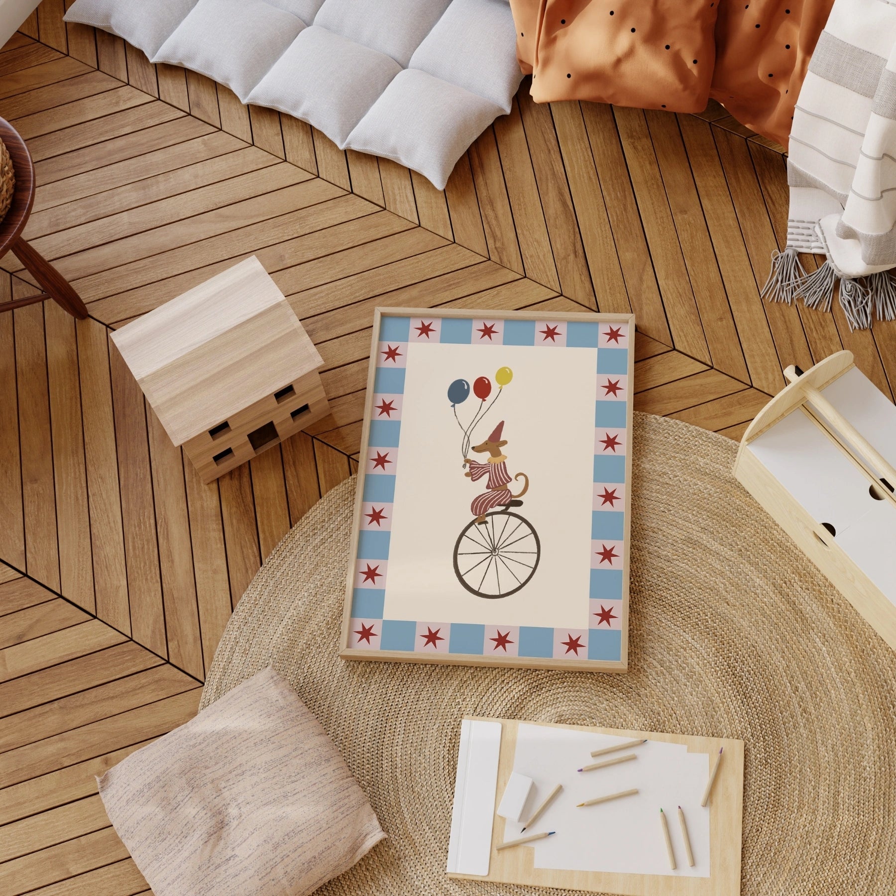 Circus Dog Nursery Print