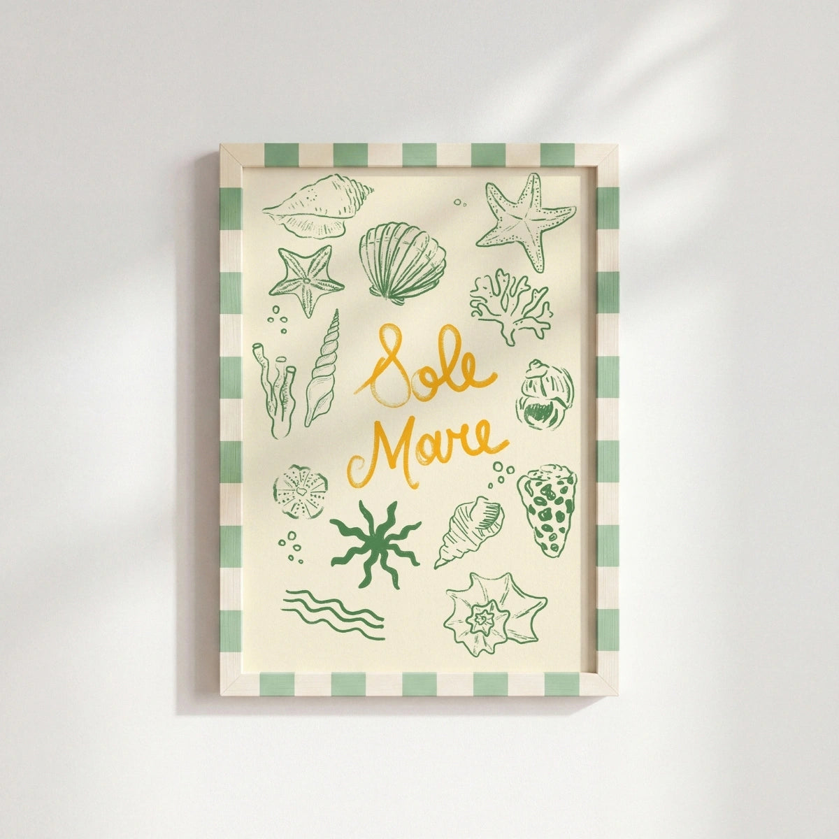 Sole Mare Print – Décor mural vie marine italienne, Décoration murale côtière