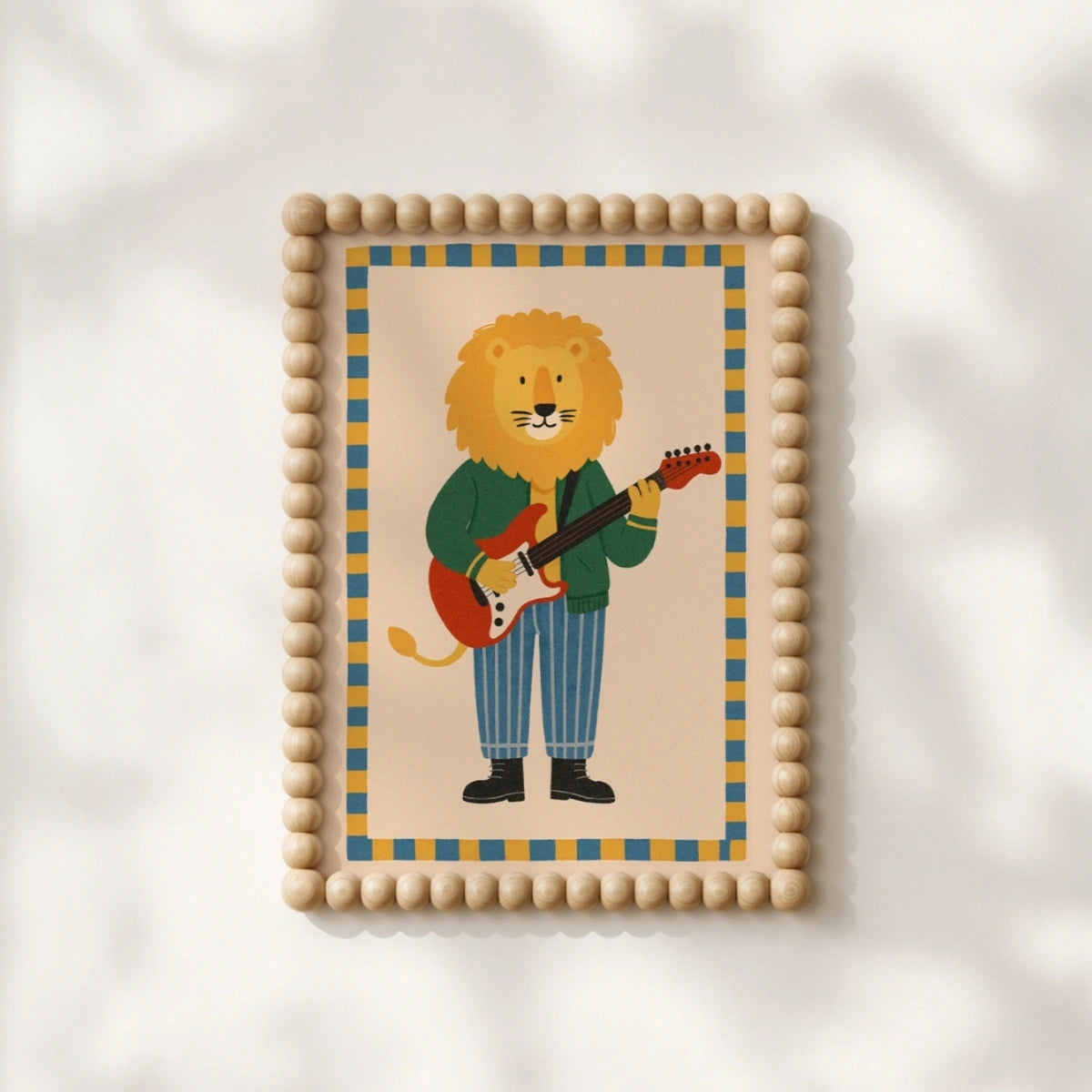 Stampa Artistica Leone Rock, Decorazione Cameretta Bambini