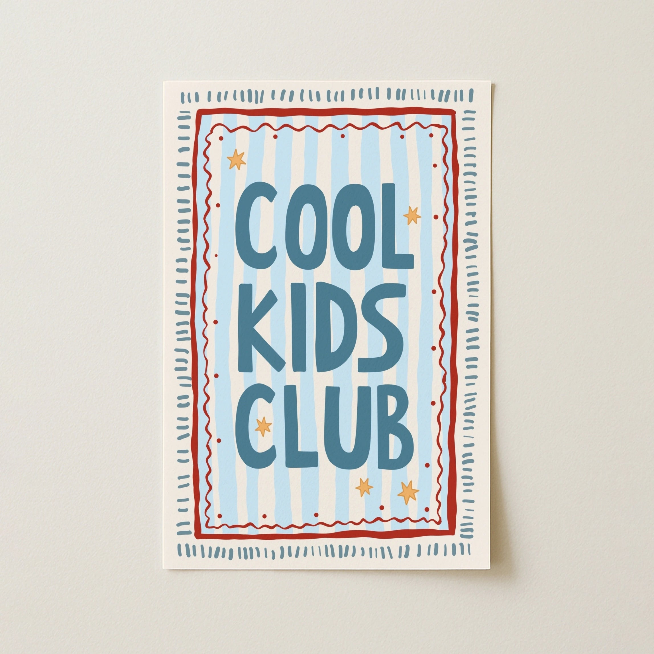 Cool Kids Club Nursery Print