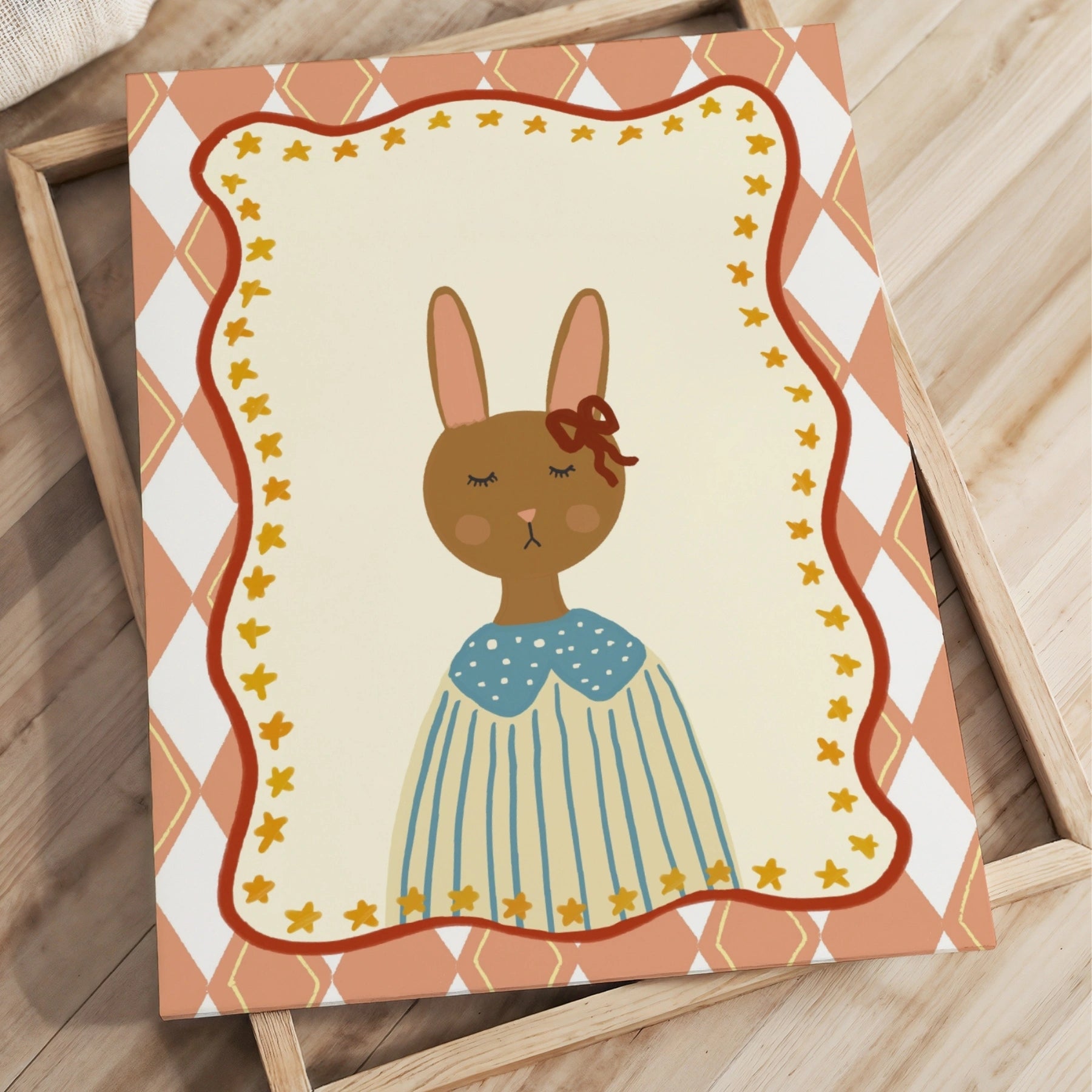 Vintage Bunny Canvas Wall Art