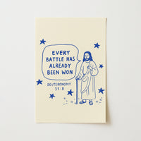 Every Battle Has Already Been Won Wall Art – Faith Based Scripture Poster