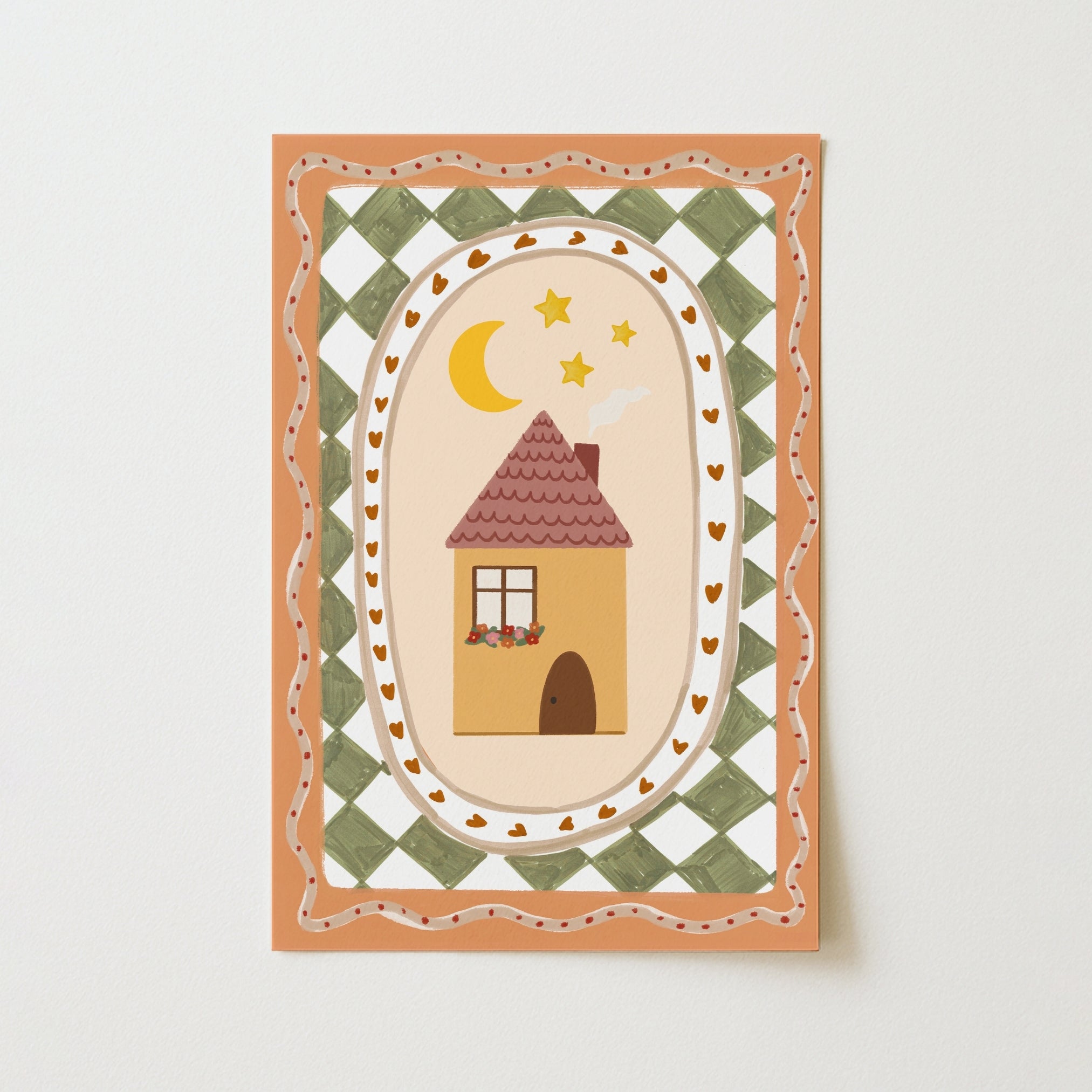 Affiche cottage douillet pour chambre d’enfant