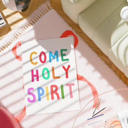 Come Holy Spirit Wall Art – Colorful Christian Print