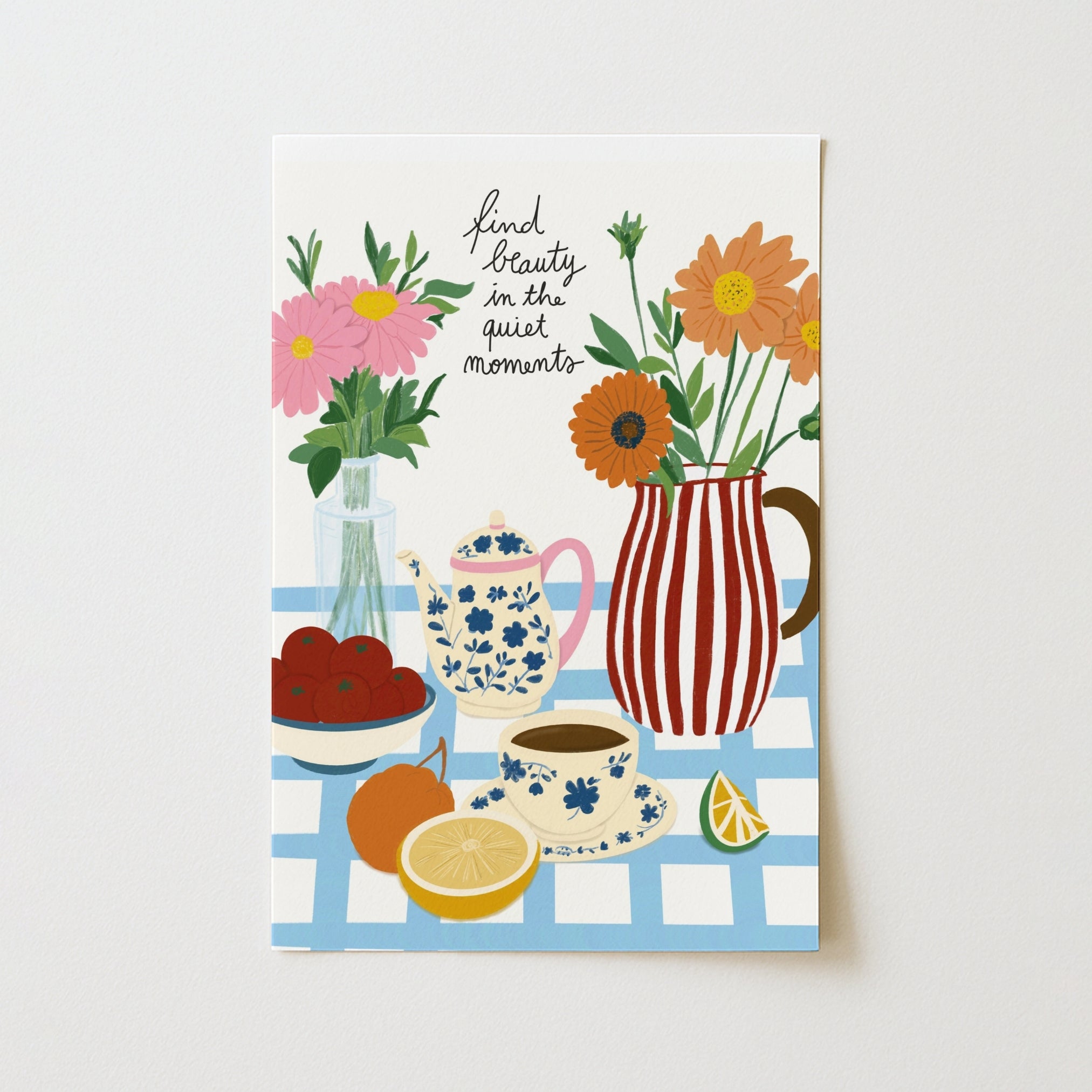 Stampa accogliente ispirata al vintage