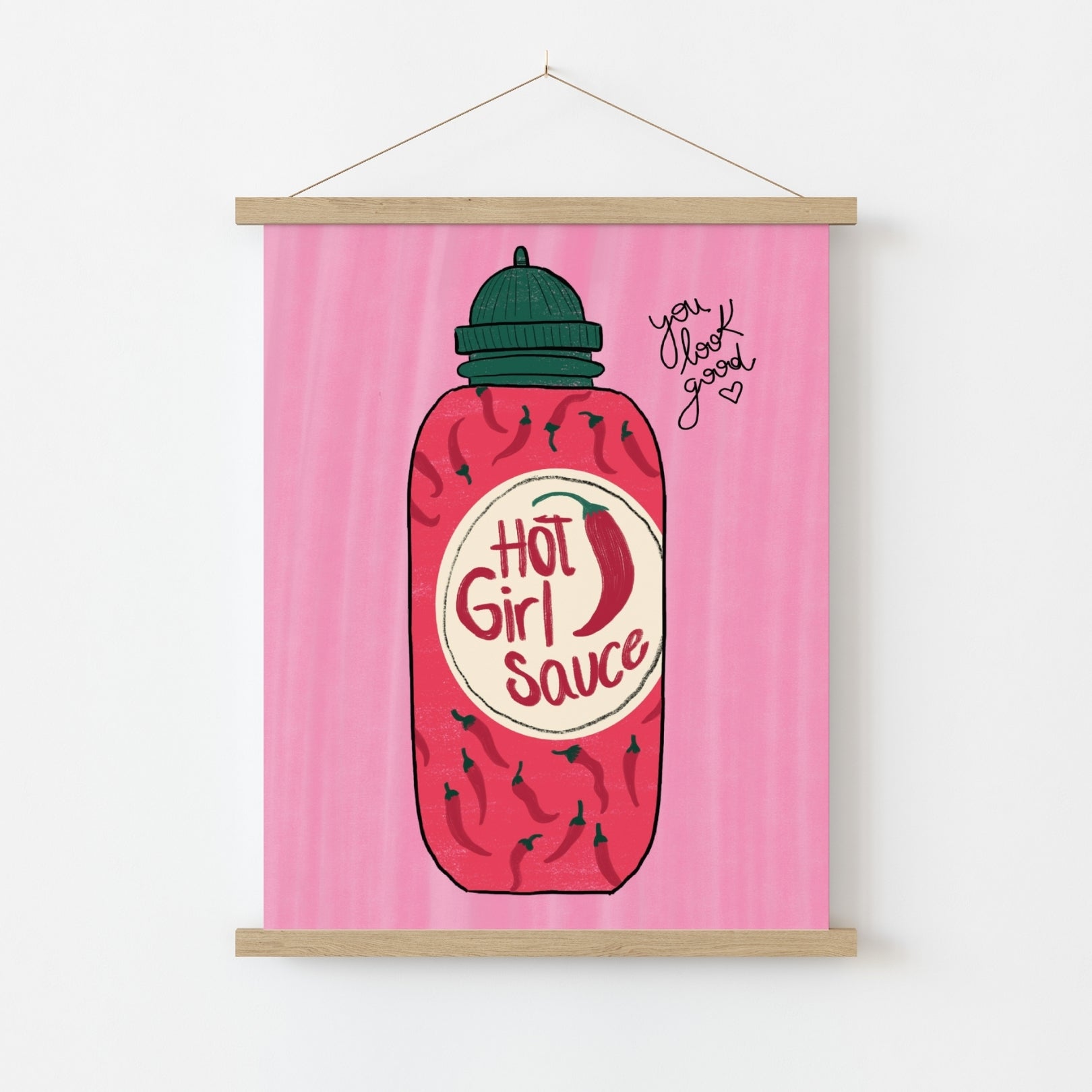 Hot Girl Sauce Wall Art – Poster da cucina