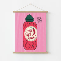 Hot Girl Sauce Wall Art – Poster da cucina