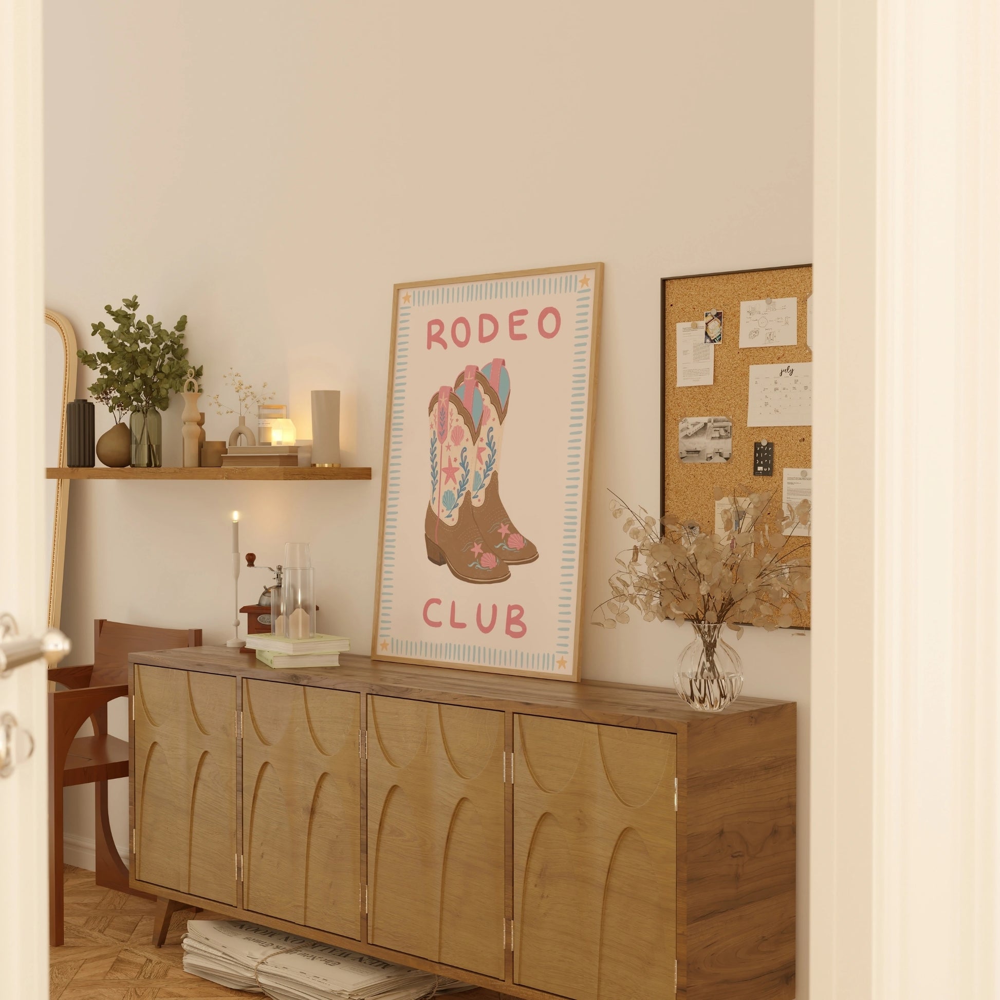 Coastal Cowgirl Boots Wall Art
