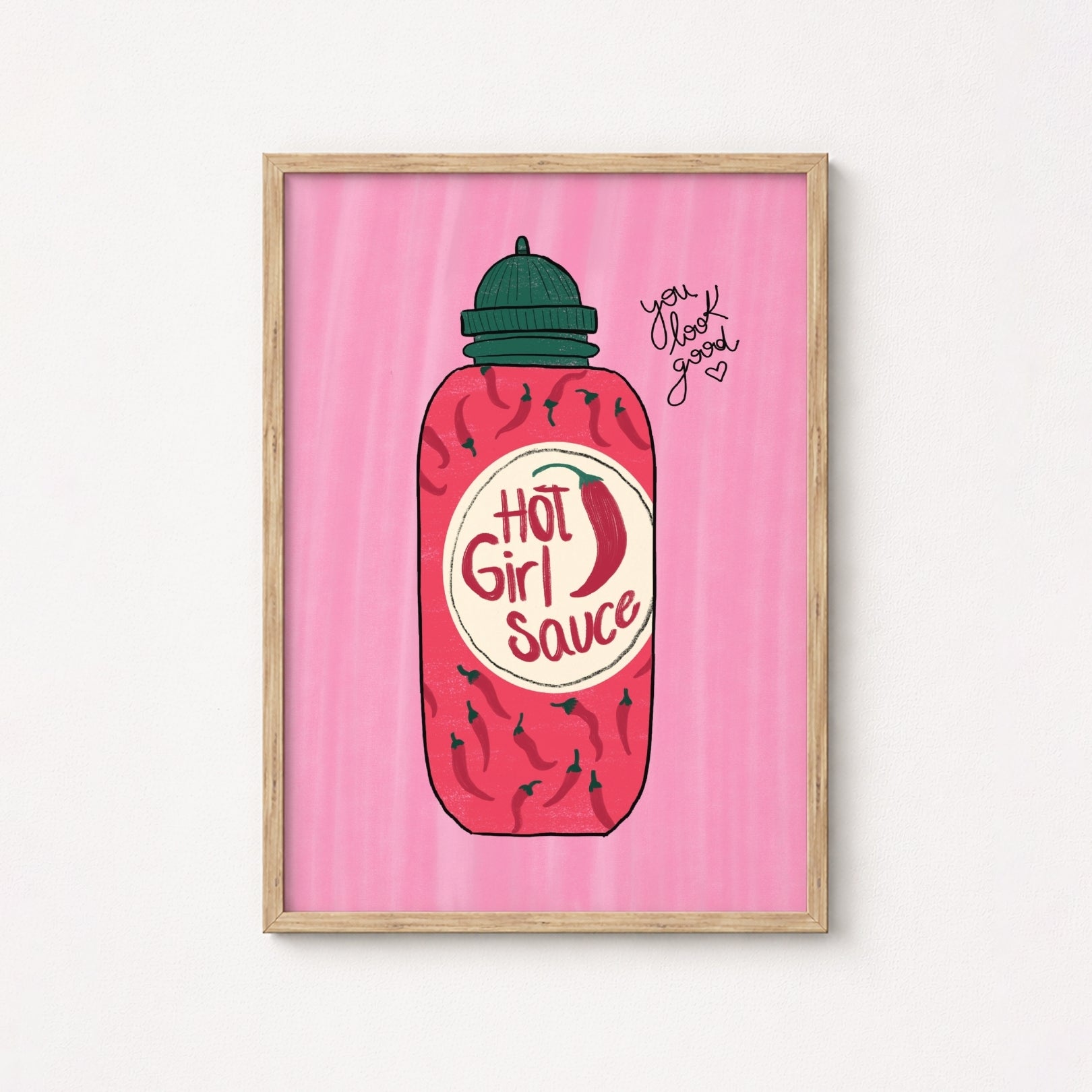 Hot Girl Sauce Wall Art – Poster da cucina