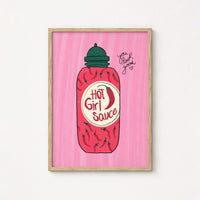 Hot Girl Sauce Wall Art – Poster da cucina