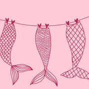 Pink Mermaid Tails – Coastal Wall Art