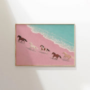 Horses Along the Shore – Coastal Wall Art