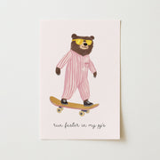 Skater Bear – Nursery & kids wall art