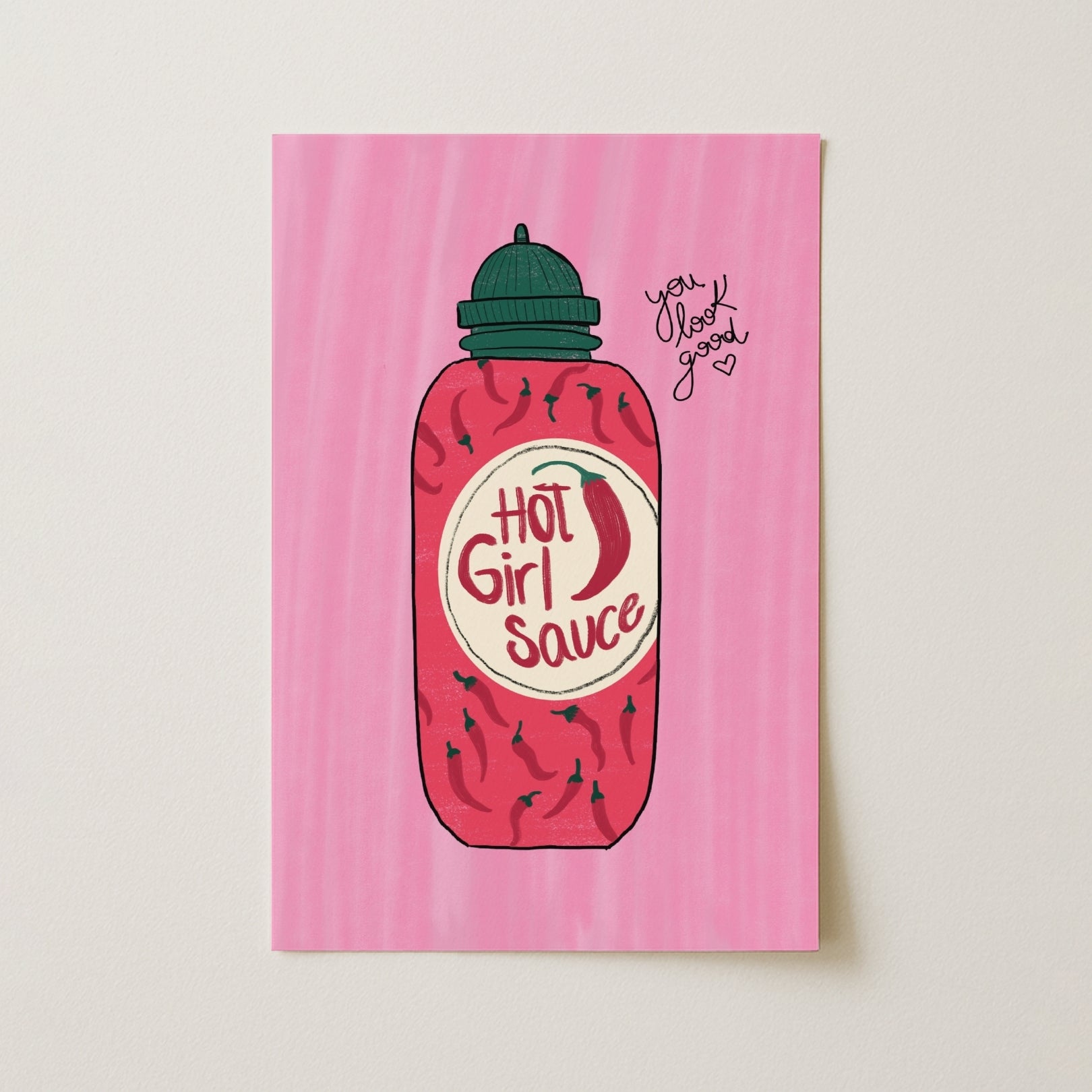 Hot Girl Sauce Wall Art – Poster da cucina