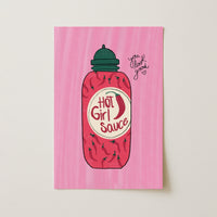 Hot Girl Sauce Wall Art – Poster da cucina