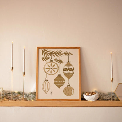 Golden Ornaments Wall Art