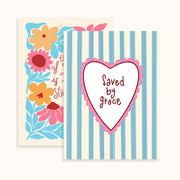 Saved by Grace & Lord Is My Strength – Christian Wall Art Set of 2