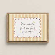 How Wonderful Life Is – Nursery & Kids Canvas Wall Art