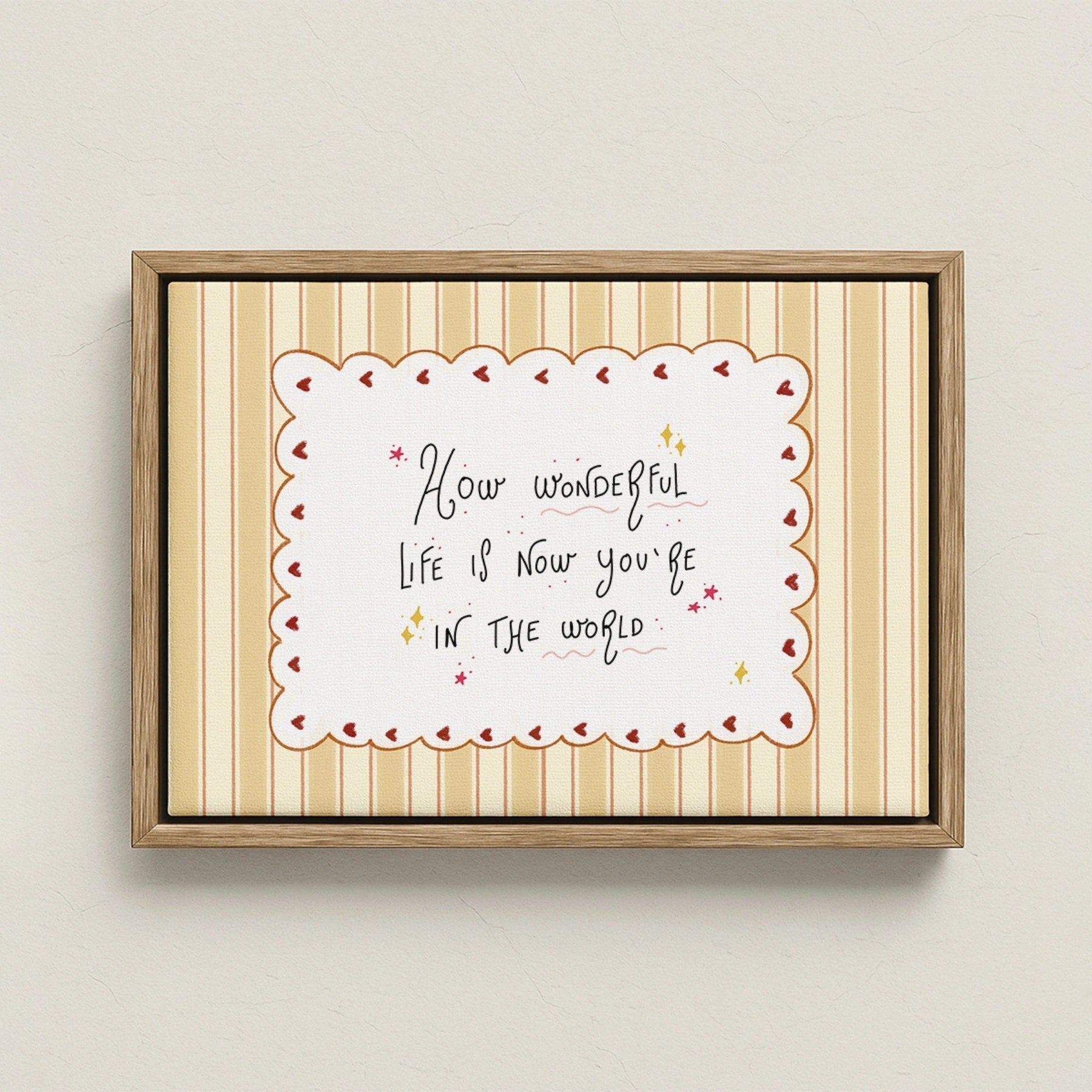How Wonderful Life Is Nursery Canvas Print