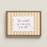 How Wonderful Life Is Nursery Canvas Print