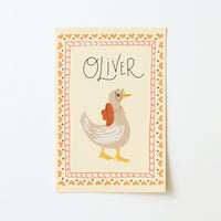 Personalized Goose Nursery Wall Art