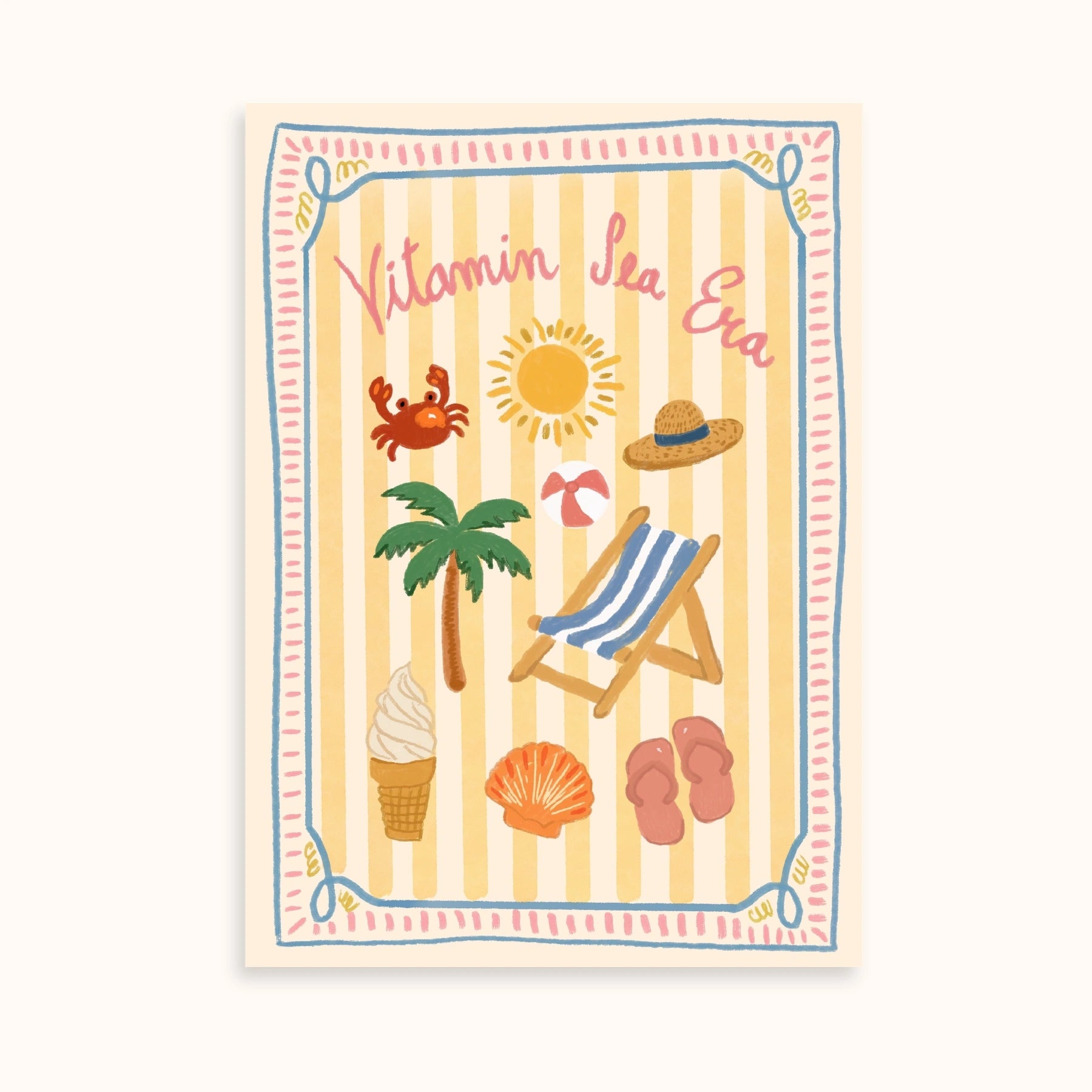 Set di 3 stampe da parete tropicali estive