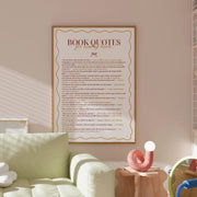 Book Quotes Red and Orange – Bookish Wall Art