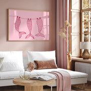 Pink Mermaid Tails – Coastal Wall Art