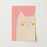 Pink Cat – Nursery & kids wall art