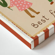 Best Friends Bunny and Mouse – Nursery & Kids Canvas Wall Art