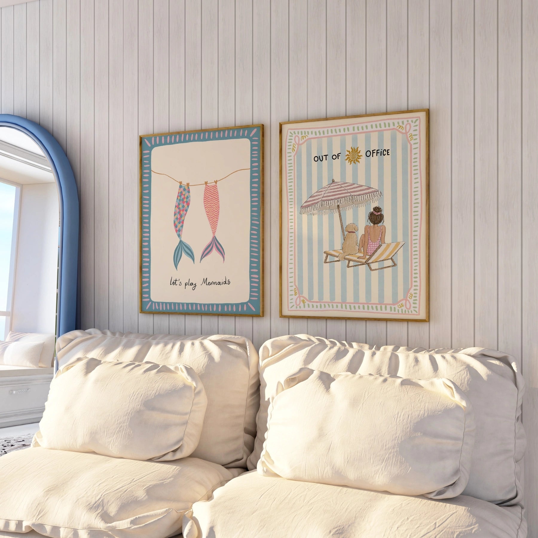 Beachy Coastal Wall Art Set of 2