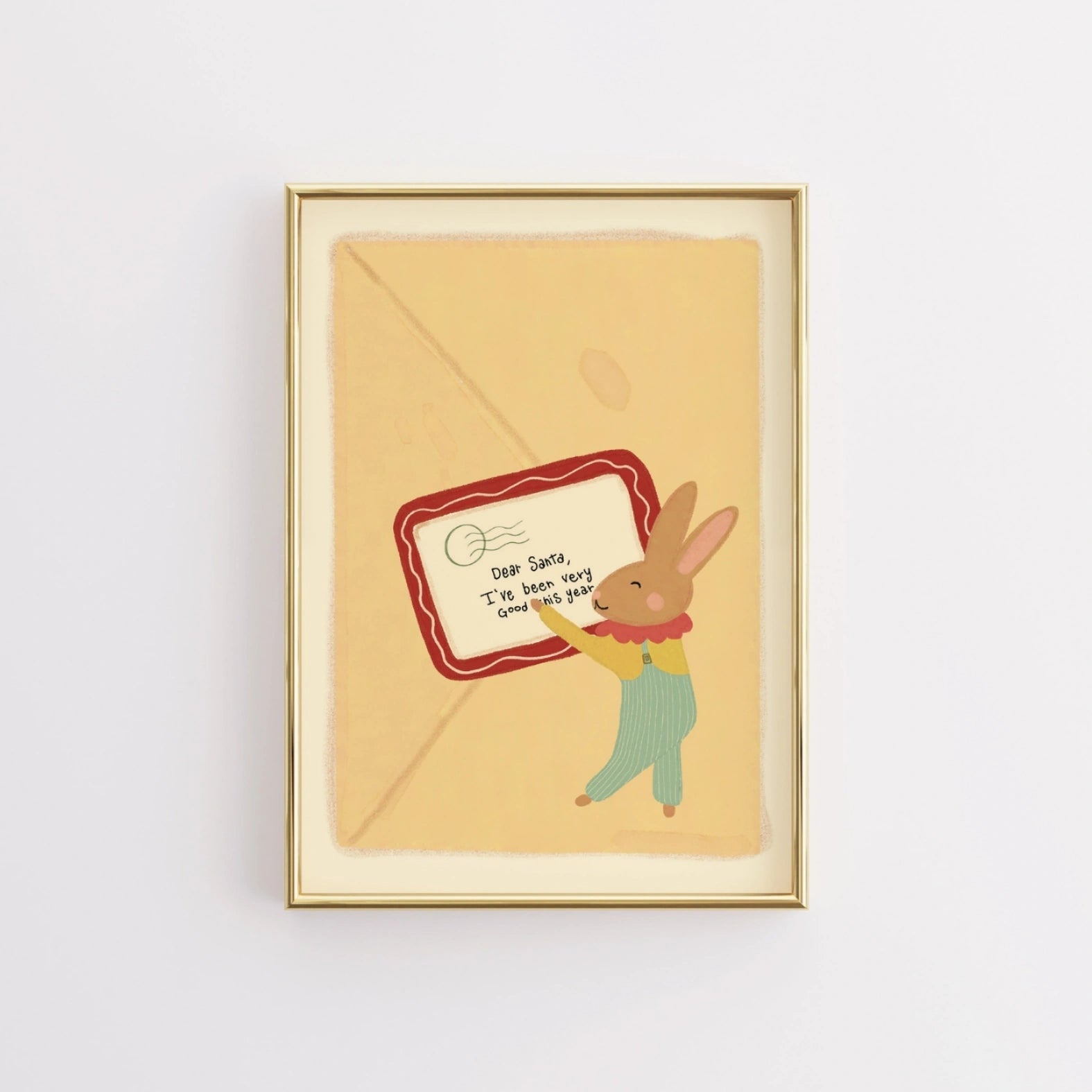 Dear Santa Bunny Nursery Print
