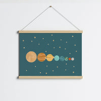 Arte da parete per bambini del Sistema solare