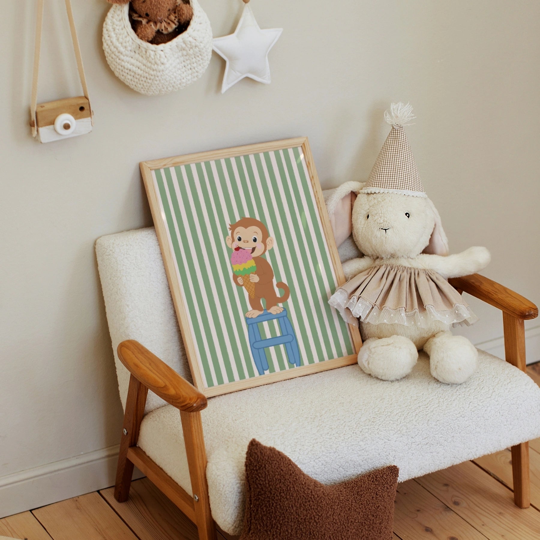 Poster con scimmietta adorabile