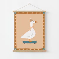 Poster con illustrazione di un'oca stravagante