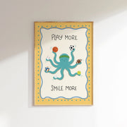 Cute Octopus Sports – Nursery & kids wall art